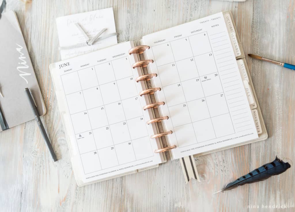 Printable Planner with Junior Monthly Layout