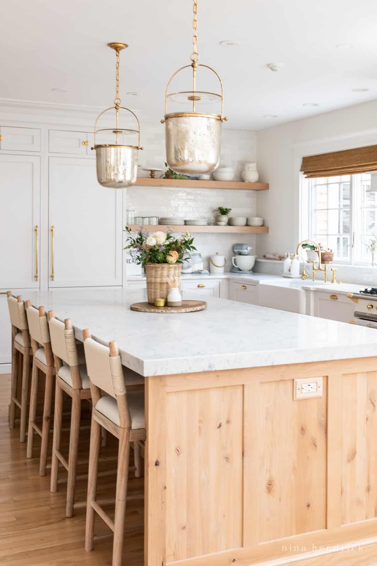 Warm wood accents in a timeless kitchen remodel