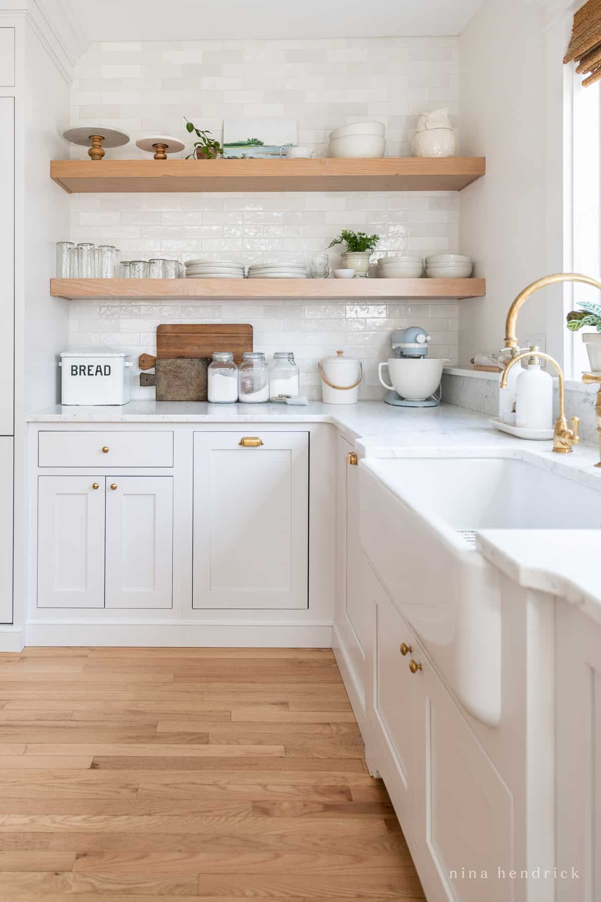 Open Shelves for a timeless look in the kitchen