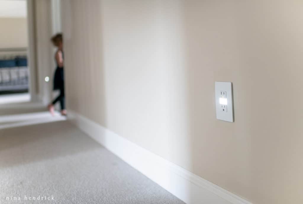 Hallway with nightlights