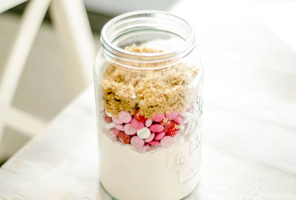 Valentine's Day Candy Cookie Mix Jar Gift Idea