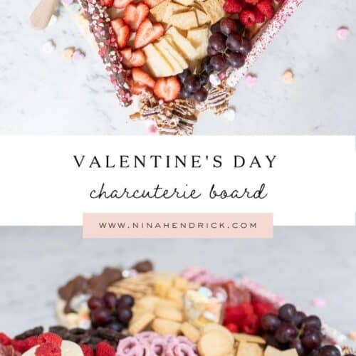 Valentine's Day Charcuterie Board Long Pinterest Graphic