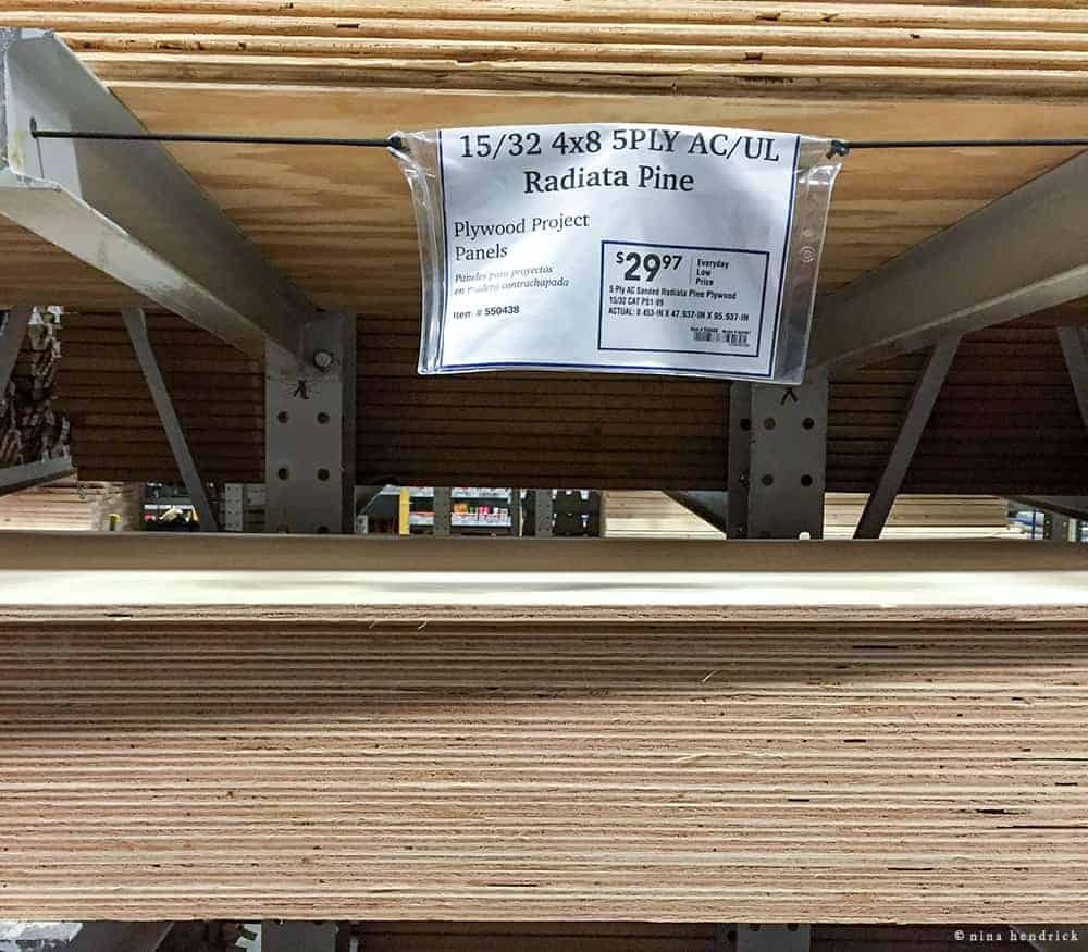 Image of lumber and item number for shiplap wall supplies