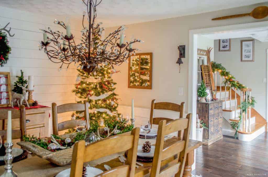 Gather holiday inspiration from this warm & cozy rustic farmhouse Christmas Home Tour. There are so many classic decor ideas!