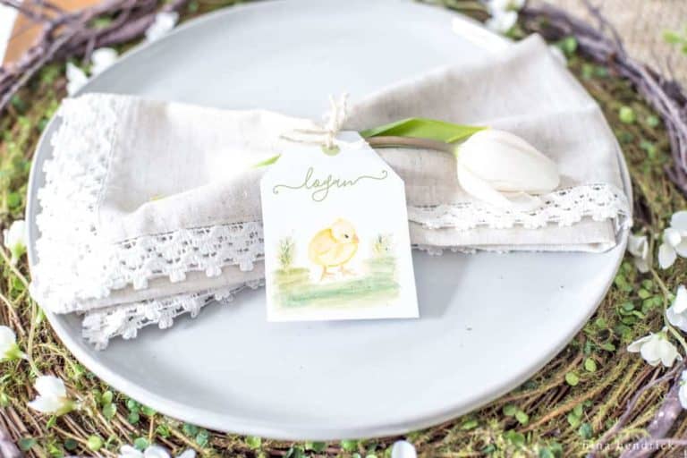 Printable Watercolor Easter Place Cards