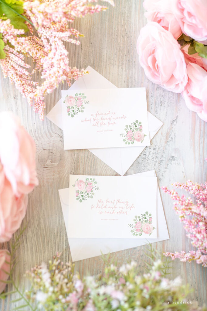 watercolor printable floral cards nina hendrick home