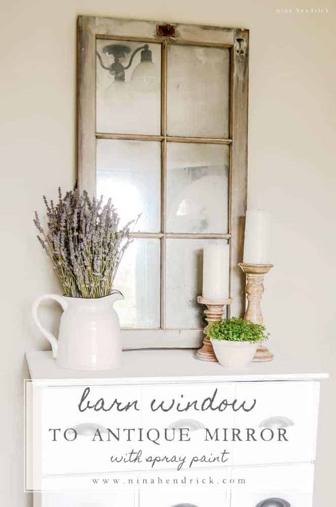 Barn Window Mirror Tutorial Nina Hendrick Design Co Barn Window Mirror Tutorial Nina, Can You Turn A Window Into Mirror