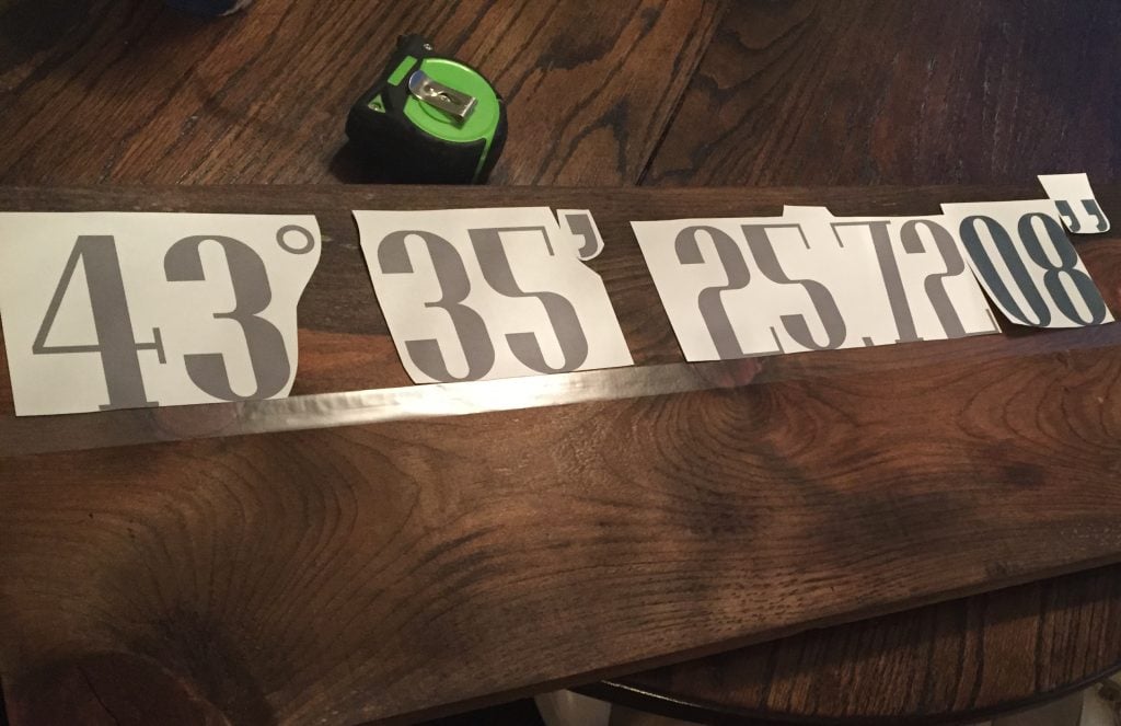 This quick and easy DIY Reclaimed Pine Coordinates Sign adds a rustic accent to any wall and can be completed in a single naptime!